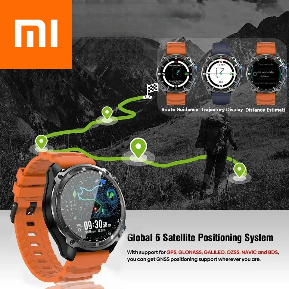 

Xiaomi GPS Смарт-часы с автономными картами 4 ГБ Память Видеоплеер Военные Спортивные Смарт-часы 30 м Водонепроницаемые для плавания AMOLED