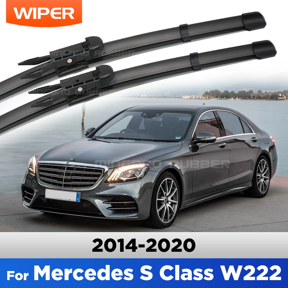 

Quiet & All-Season Wiper Blades For Mercedes-Benz S Class W222 2014-2020 2015 2016 2017 CREATROAD Windshield Wipers 26"+22"