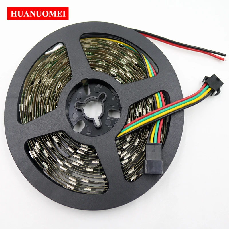 

10M 32LEDs/M HD107S Multi Color RGB Pixel LED Strip 5050 SMD Flexible Tape Indoor Non-waterproof BLACK PCB Decoration Backlight