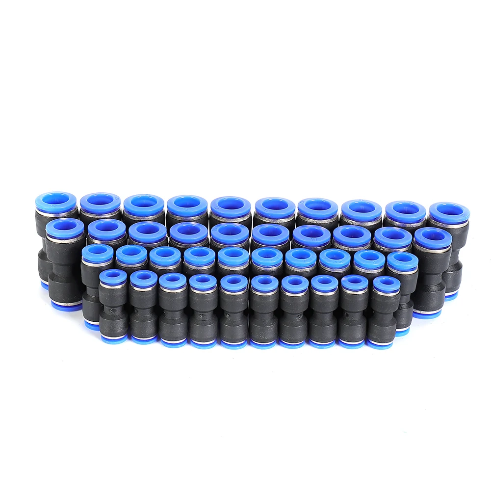 40pcs Connectors Straight Push Accessories Connect Fittings Hose Pneumatic Quick Release Air Line Supplies