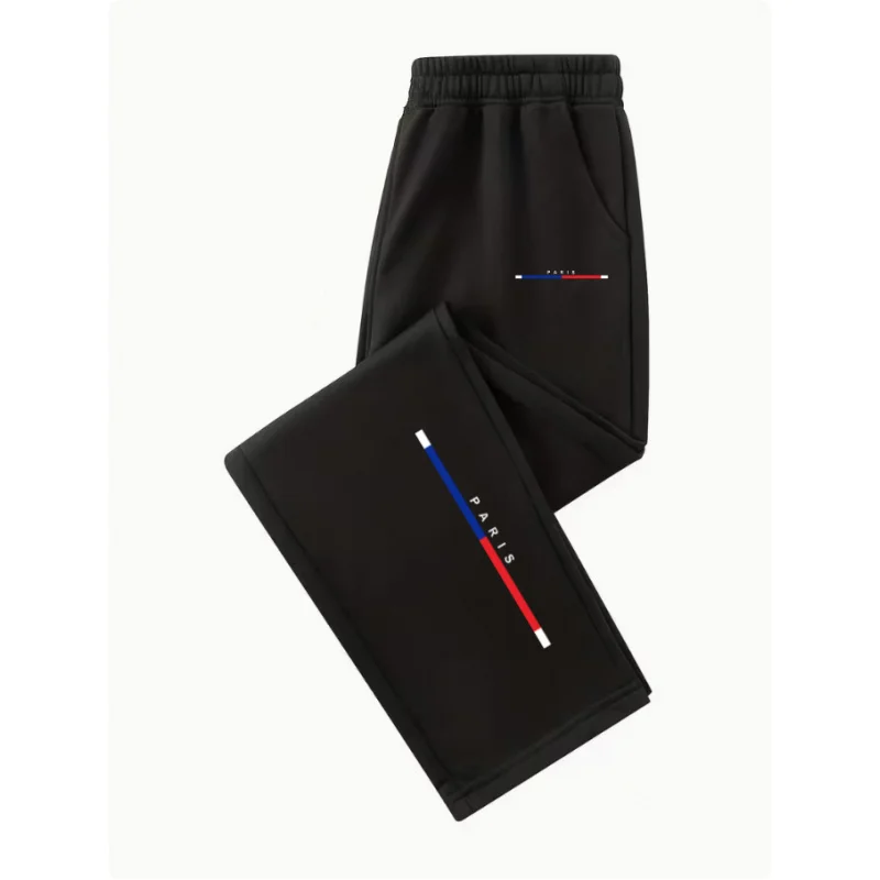 

Новинка 2026 года, мужские спортивные штаны с принтом Парижа, мужские повседневные спортивные брюки с высокой талией, городские модные домашние уличные брюки