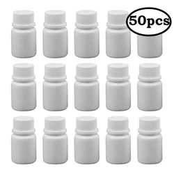 50pcs 20ml 20cc 20g HDPE Solid White Empty Plastic Containers Plastic Medicine Pill Bottles with Tamper Proof Cap