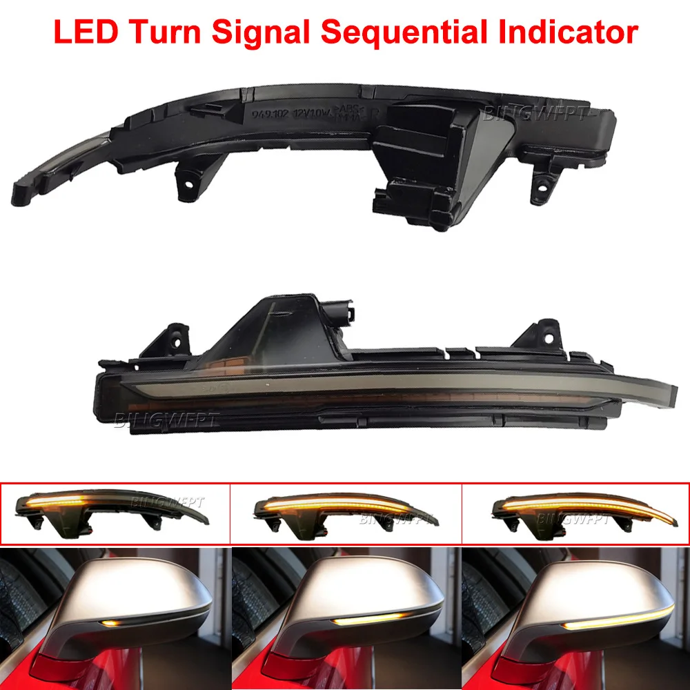 2 uds para Audi A7 S7 RS7 4G8 2010-2017 LED modificado espejo retrovisor intermitentes