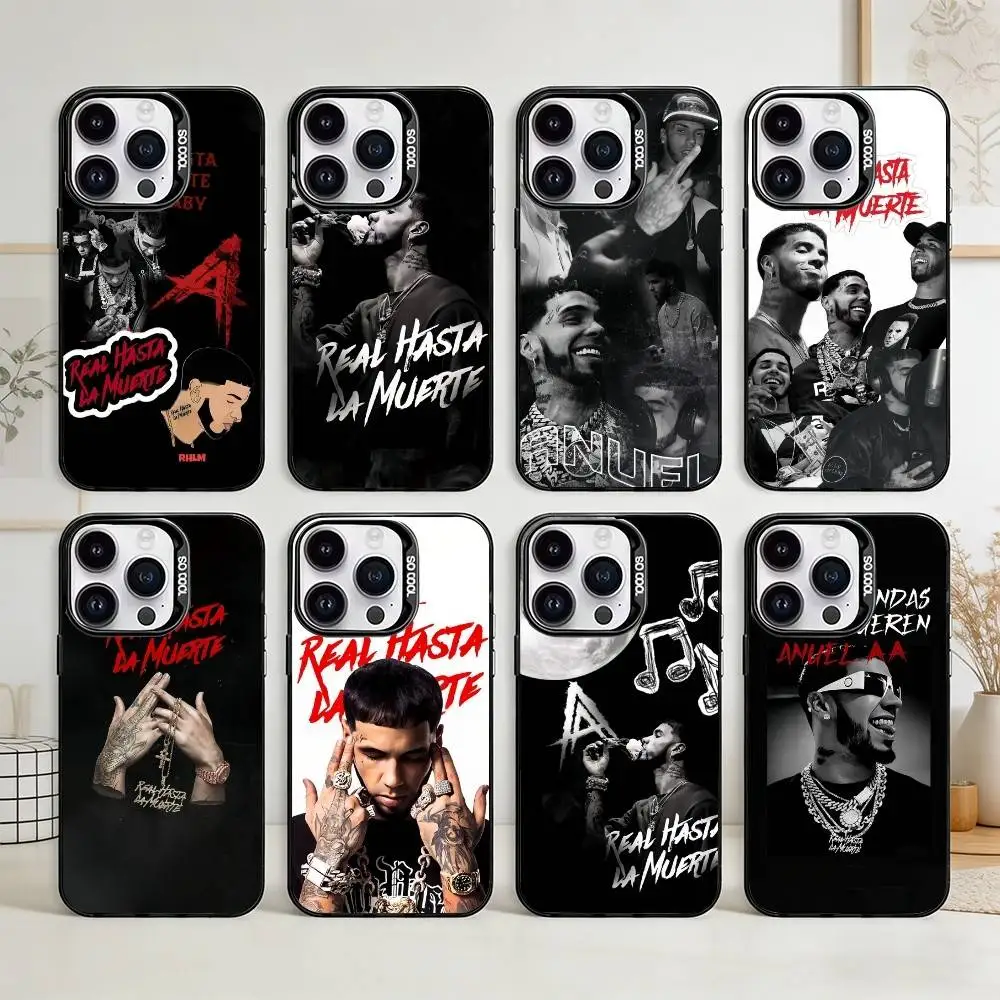 

Rapper A-Anuel A-AA Phone Case For iPhone17, 16,15,14,13,12 Pro Max Black Candy Matte Shockproof Cover