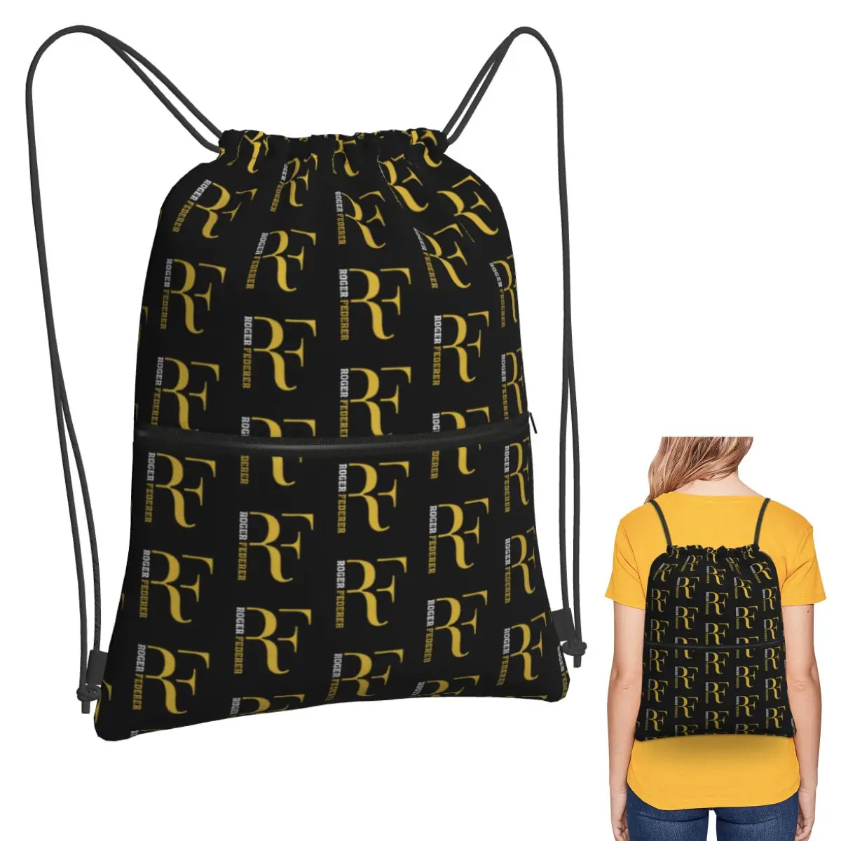 

Рюкзаки Roger Federer, многофункциональные портативные карманные сумки для обуви на шнурке, сумки для книг для школы путешествий