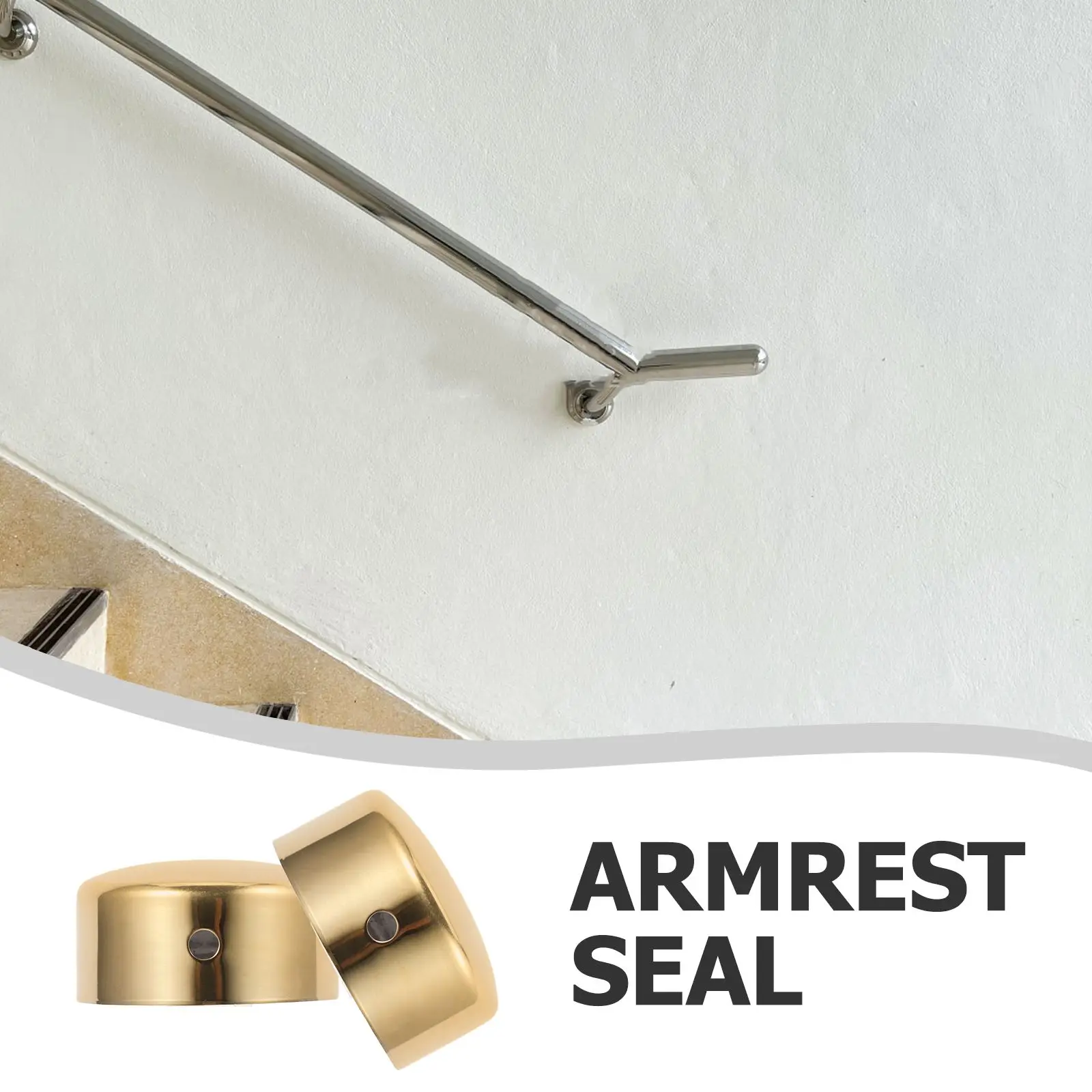 2 Stuks Trap Leuning Plug Rvs Reling Eindkappen Cover Fitting Metalen Plint Kast Staaf Ronde Leuning Basis Verkeer