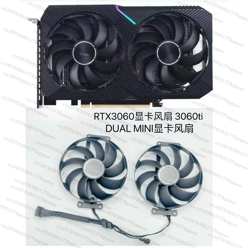 1pcs for for asus Snow Leopard RTX 3060 3060 Ti DUAL MINI Graphics Card Cooling Fan Silent Replacement Cooler