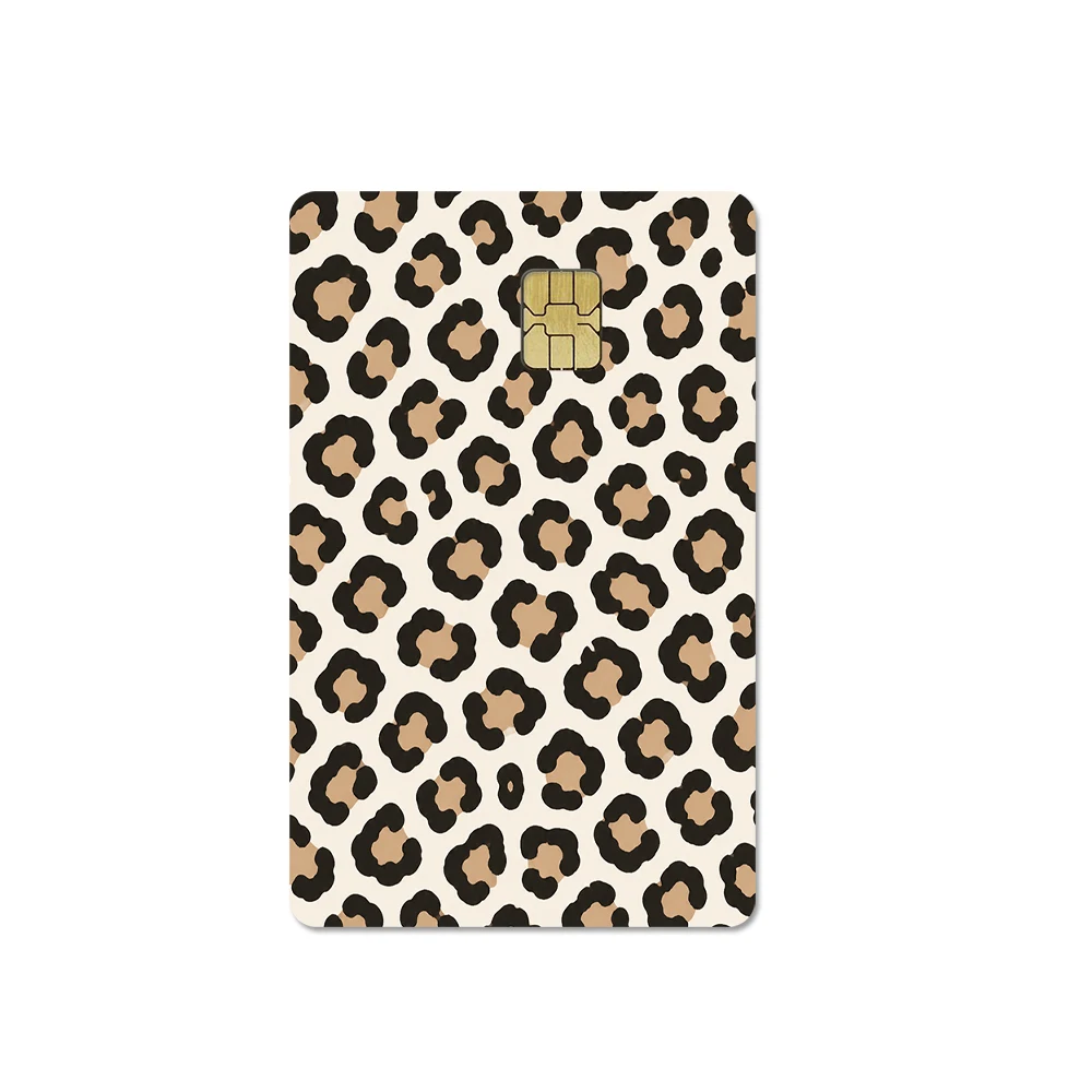 Leopard Print Credit Card Sticker Vinyl Decal Cover Chip Cutout Waterproof ID Bank Card Protector Fashion Animal Pattern Skin