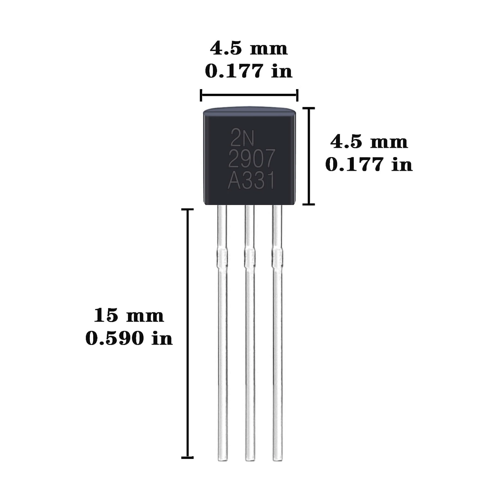 Jogo bipolar do transistor do poder de BJT, A1015, BC327, BC337, C1815, S8050, S8850, 2N2222, 2N2907, 2N3904, 2N3906, PNP, NPN, 200 PCes