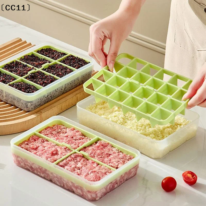 Detachable Multi Compartment Food Storage Box Freshness Preservation Meat Rice Freezing Sub Packing Rectangular Box〔CC11〕