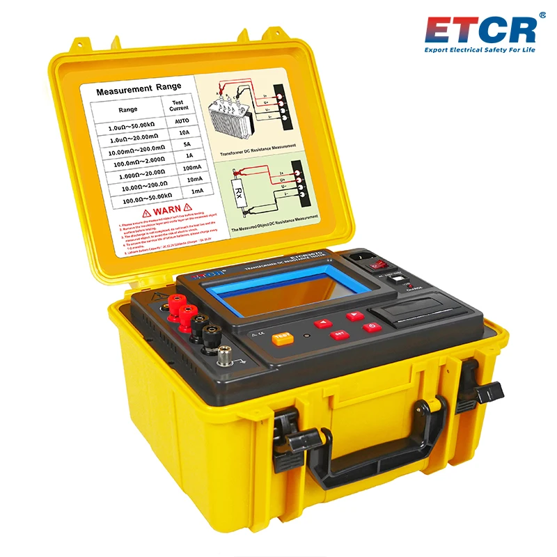 ETCR3660 ETCR3670 Precision Transformer Four Wire Milliohmmeter DC Resistance Tester Current 10A 20A 50kΩ Micro Ohm Meter