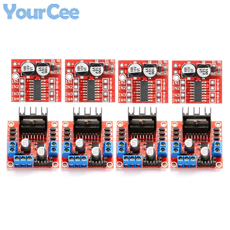 L298N moduł płyty sterowniczej Mini L298N silnik krokowy inteligentny robot samochodowy płytka prototypowa Peltier L298 sterownik silnika prądu stałego dla Arduino