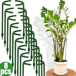 8/4/2Pcs Plastic Plant Support Pile Frame Greenhouse Arrangement Semicircle Fixed Rod Indoor Flower Plant Vine Climbing Bracket