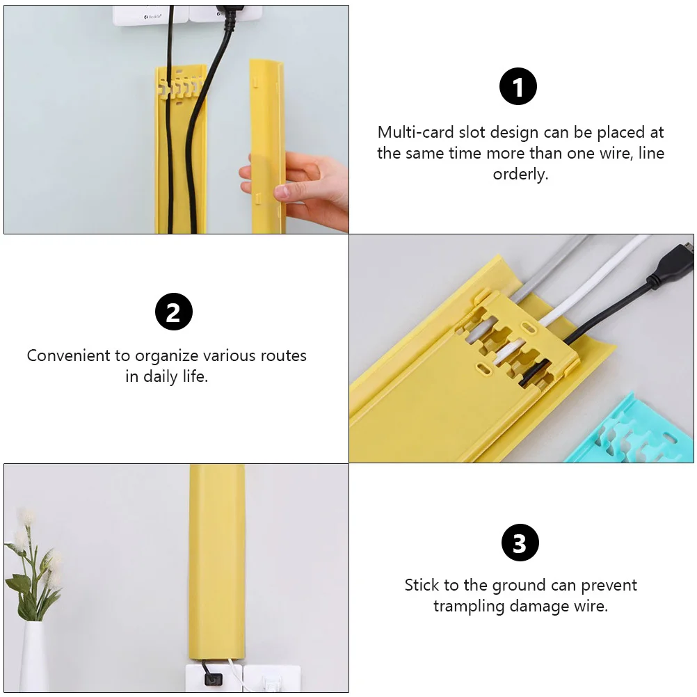 

4 Pcs Cable Manager Socket Container Organizer Power Plug Arrangement Self-adhesive