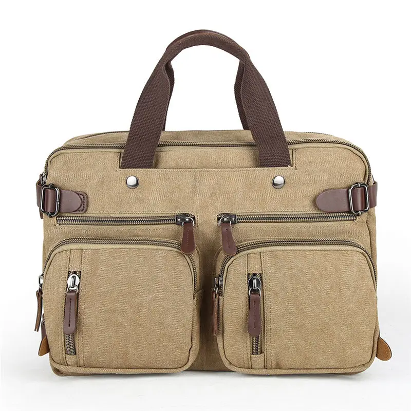 Men\'s Briefcase Office Bag Canvas Handbag for Commuting Large Capacity Backpack Business Briefcase Travel Computer Bags