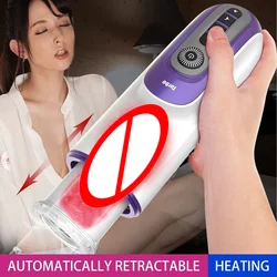 Leten Automatic Piston Retractable Heating Male Masturbator Thrusting Vibrator Realistic Vagina Real Pussy Sex Moaning Machine