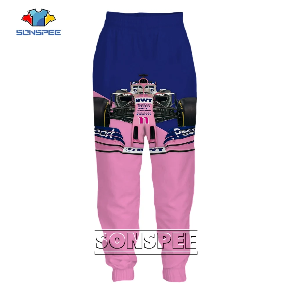 

SONSPEE Sport Car Men's 3D Printing Sweatpants Formula Season Ladies Bicolor Trousers Casual Hip Hop Champion Drivers Clothing