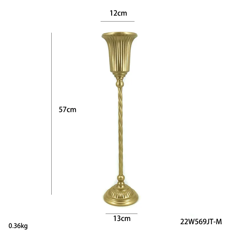 Factory Direct Compatible with Retro Tall Flower Pot Threaded Rod Metal Vase Wedding Road Guide Decorative Flower Ornament