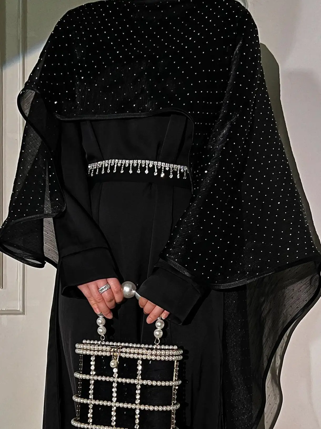 Hot Selling Dubai Kaftan Women Elegant Luxury Diamonds Abaya Shiny Dress Ramadan Jalabiya Eid Morocco Eid Party Muslim Clothing