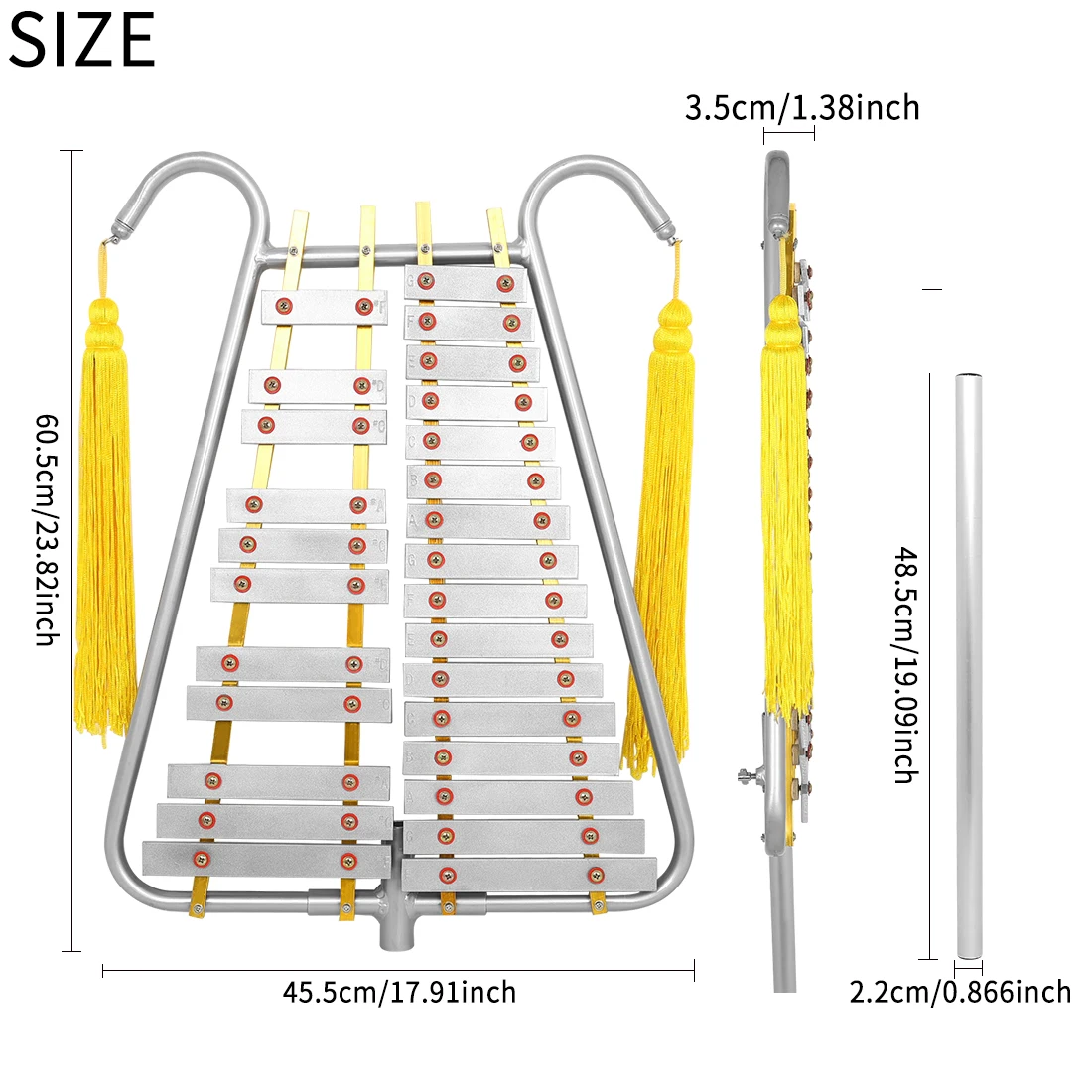 29 ملاحظة ليرا بيل/ زحف غلوكنسبيل الأداء الغربي أداة قرع لير زحف جرس تشين