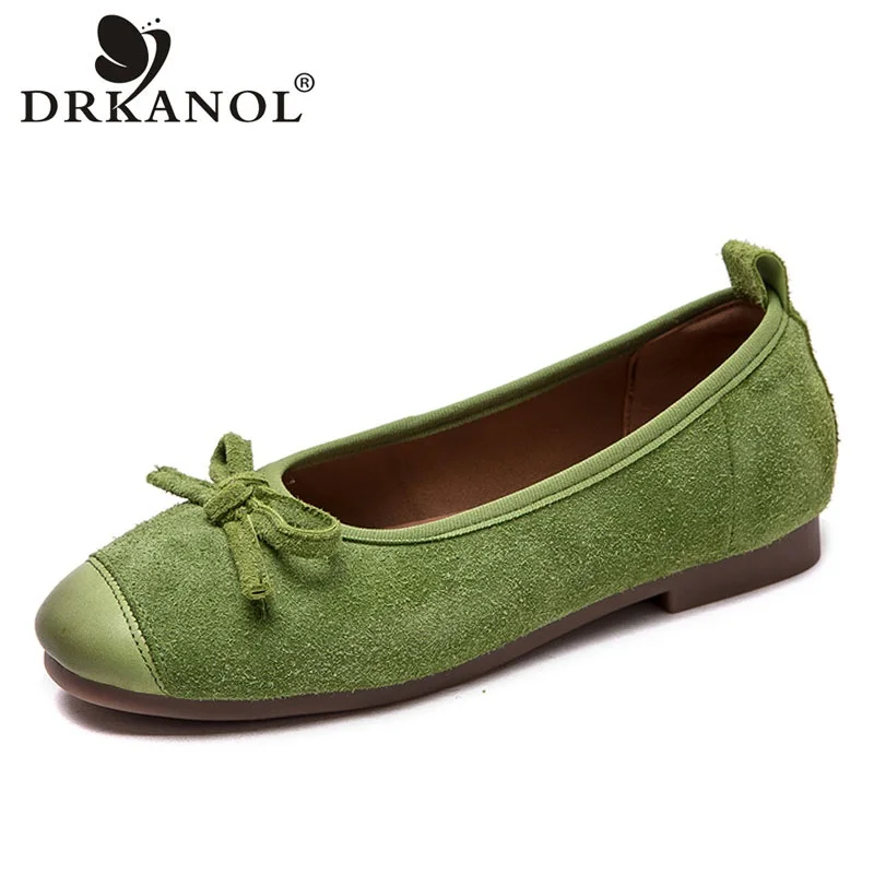 

DRKANOL 2025 г., модные женские лоферы без шнуровки, летние туфли без шнуровки на плоской подошве, удобная обувь ручной работы в стиле ретро в литературном стиле из натуральной кожи