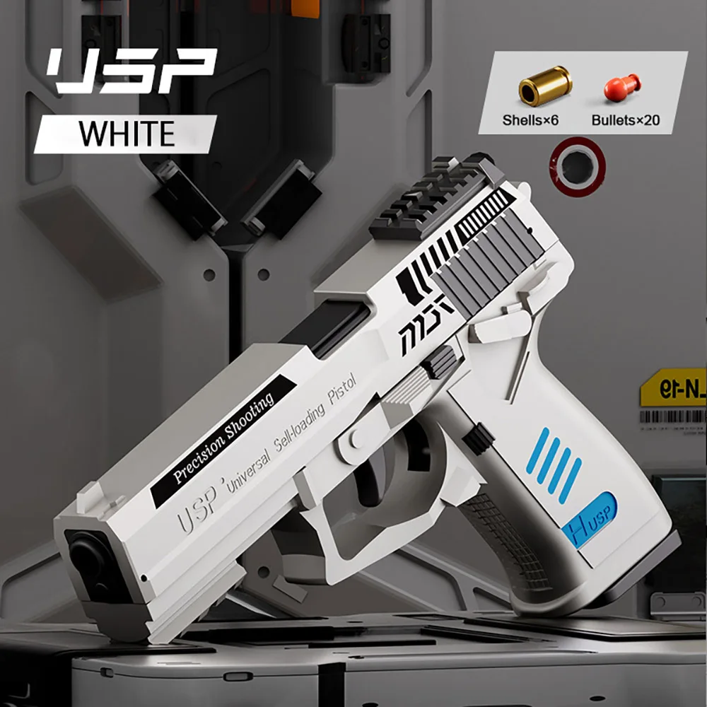 Fidget Toy USP Toy Gun For Kids Boy Cool Toys Realistic Soft Bullet Toy Gun Look Real Birthday Gift