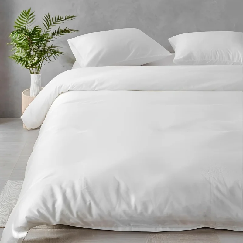 

2026 Simple&Opulence 100%Lyocell Duvet Cover Set Cooling Breathable Soft Silky Home Summer Bedding 200*230cm+48*74cm 3pcs/set