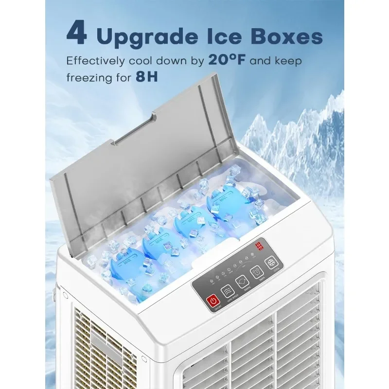 Balko-インテリジェントタイマー付きエアコン,自動シャットオフ,リモコン,波の振動,蒸発空気冷却器