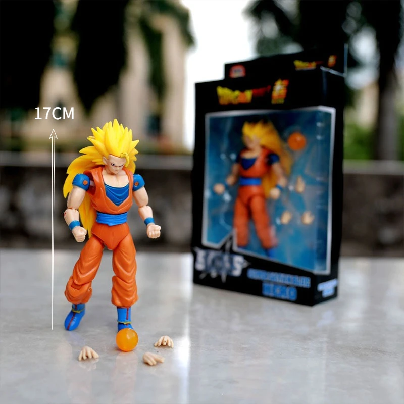 Figura de Dragon Ball Z de Anime Vegeta Goku, figura de acción de Super Saiyan, muñeca transformable móvil, modelo de colección, juguete para regalo