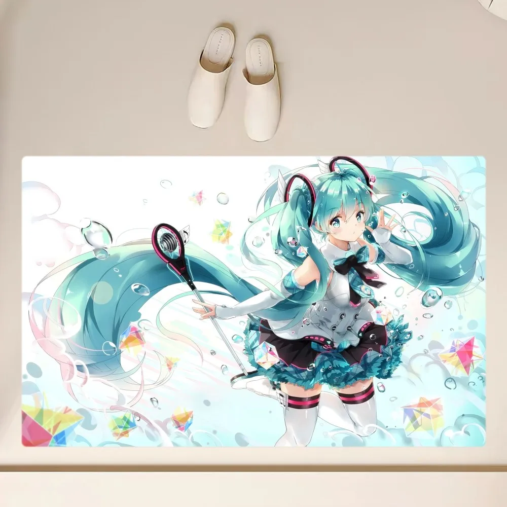 Mata podłogowa z Hatsune Miku H Bilibili antypoślizgowa łazienka kuchnia sypialnia salon dywan wejściowy wystrój domu