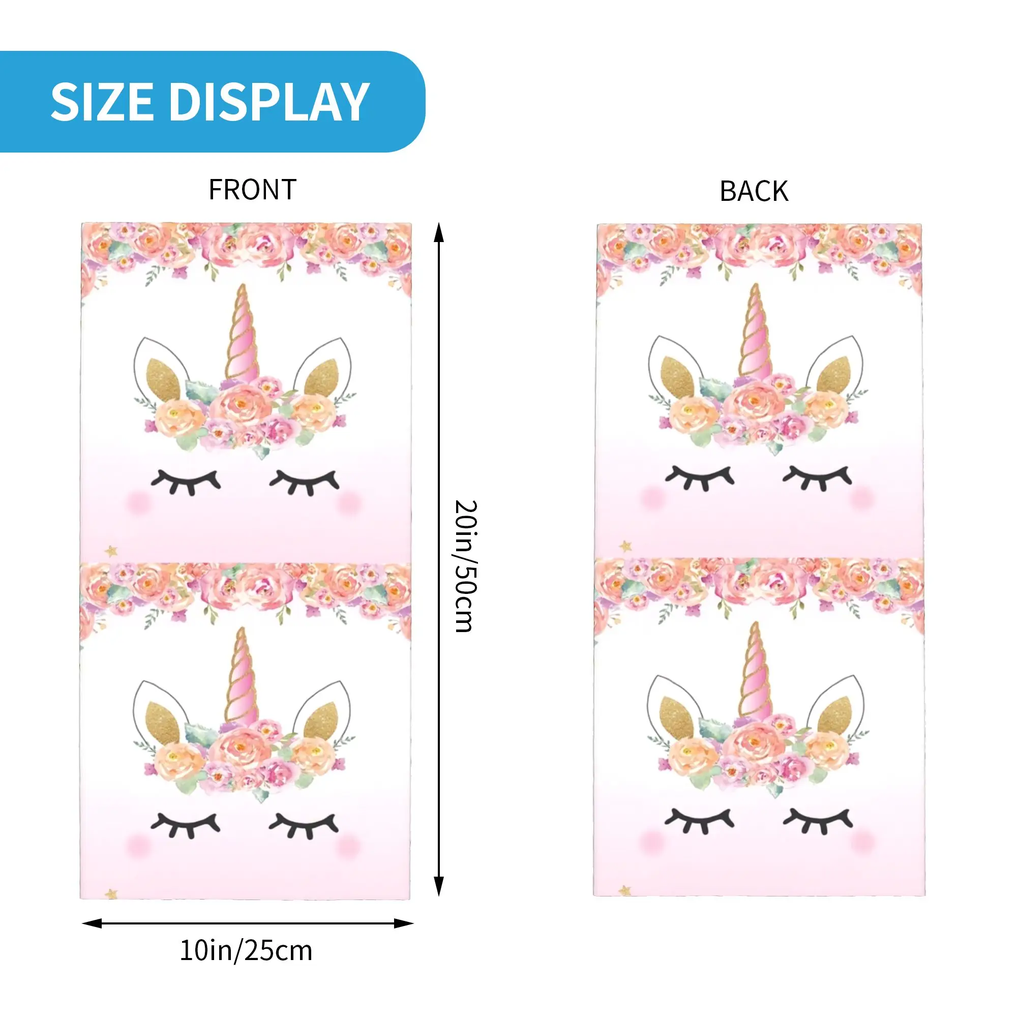 Custom Cute Unicorn Cartoon Pattern Bandana Neck Warmer Women Men Winter Ski Tube Scarf Gaiter  Face Cover