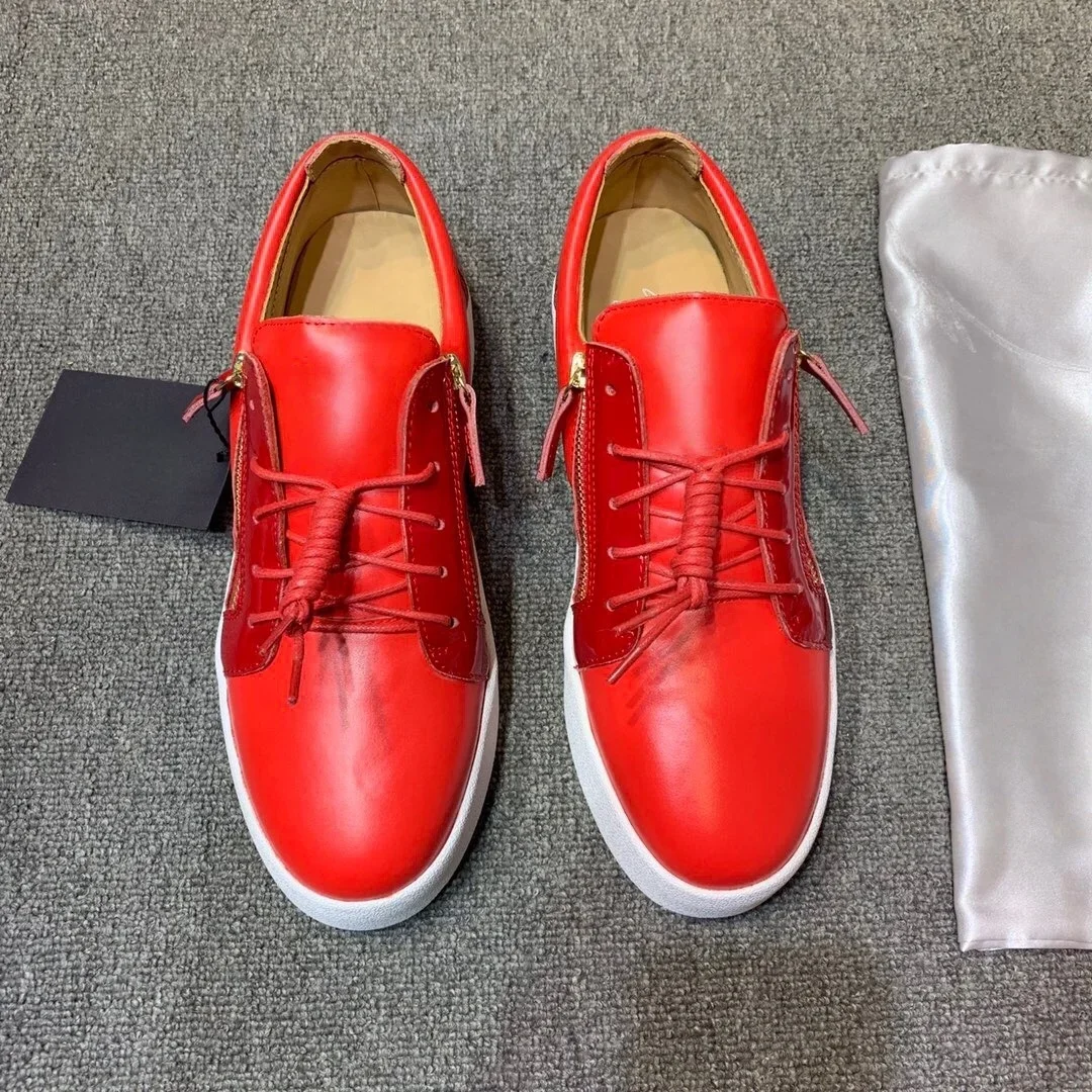 موضة جديدة أحذية رياضية كاجوال للرجال العلامة التجارية مصمم النساء أحذية التنس الفاخرة الجلد الحقيقي GZ المتسكعون أحذية رياضية 35-48 G0550 #2