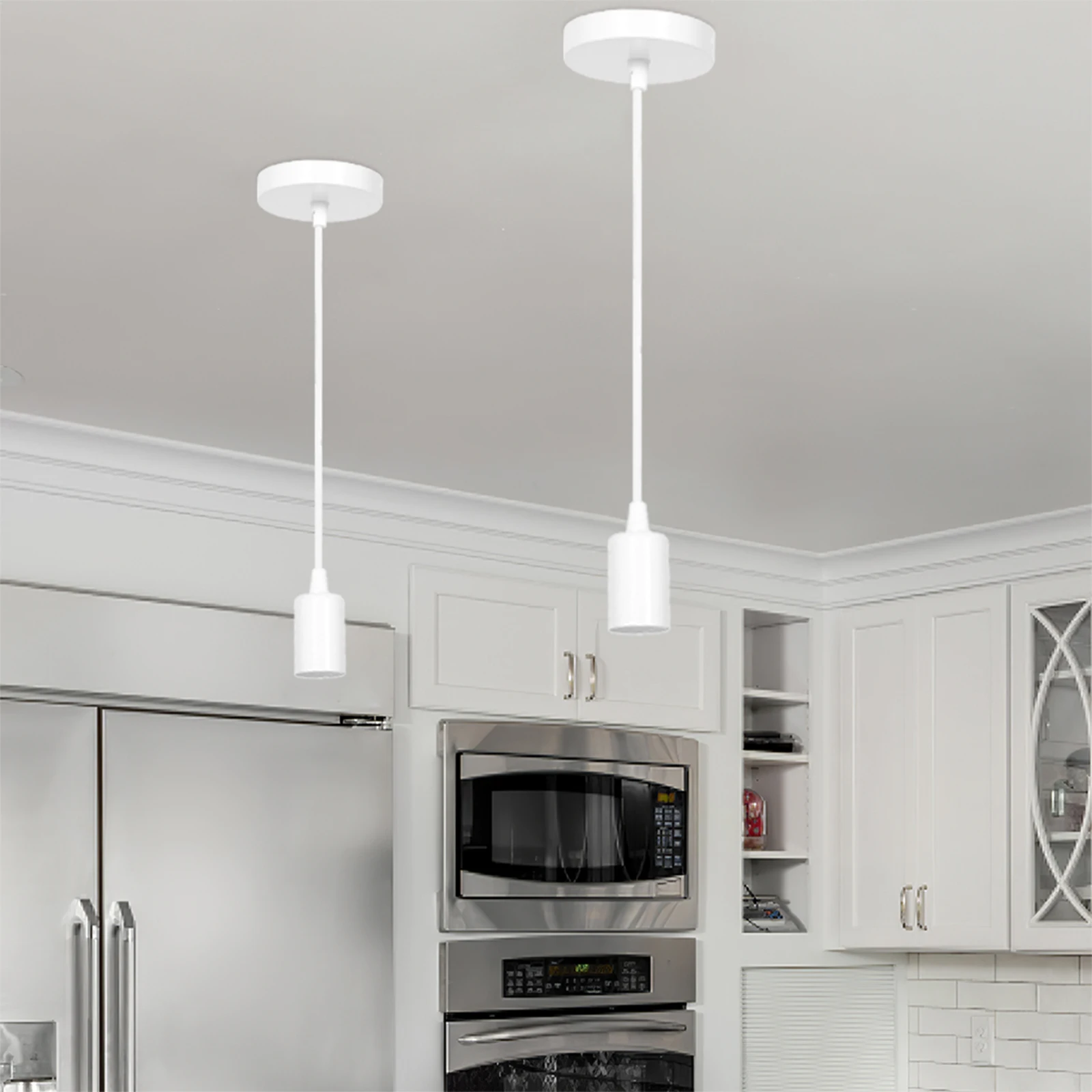 

Retro Chandelier Components High Grade Metal PVC Pendant Lighting Accessories 1M Cord Lamp Kits Bedroom Kitchen Ceiling Lights