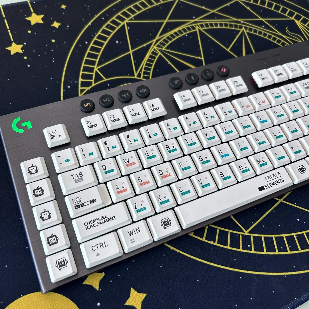 

Chemical element themed PBT material keycap set suitable for Logitech G815/G915/G915TKL mechanical keyboard, non oiling