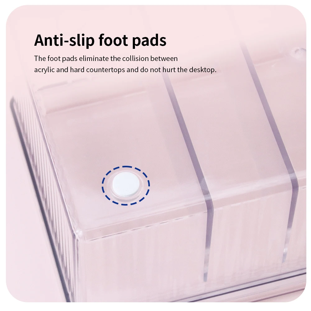 Caixa de armazenamento de ferramentas de extensão de cílios acrílico grande capacidade 6 grades com capa para pinças de cola de cílios cosméticos suporte de maquiagem