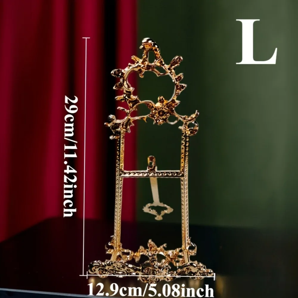 Classical Zinc Alloy Photo Frame Display Rack Reusable Versatile Item Storage Rack Antique Finish Tray Rack Wedding Use