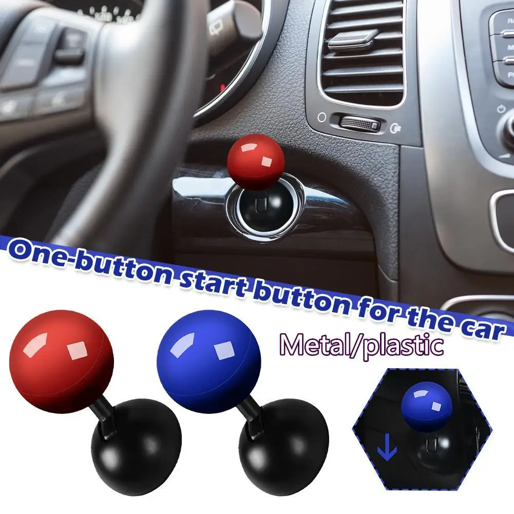 

Car One Click Start Button For Car Engine Start/stop One-click Start Button Cover Decoration Sticker Metal/plastic Ball