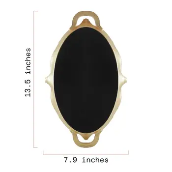 優雅金框鏡面托盤 裝飾托盤 蠟燭 首飾 家居裝飾 完美搭配梳妝台和咖啡桌 10 最佳銷售 可愛的托盤 - №1