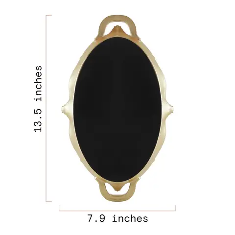 Elegant guldfärgad spegelbricka Dekorativ serveringsbricka Ljus Smycken Heminredning Perfekta sminkbord och soffbord 6 best sales restaurangdekoration - №5