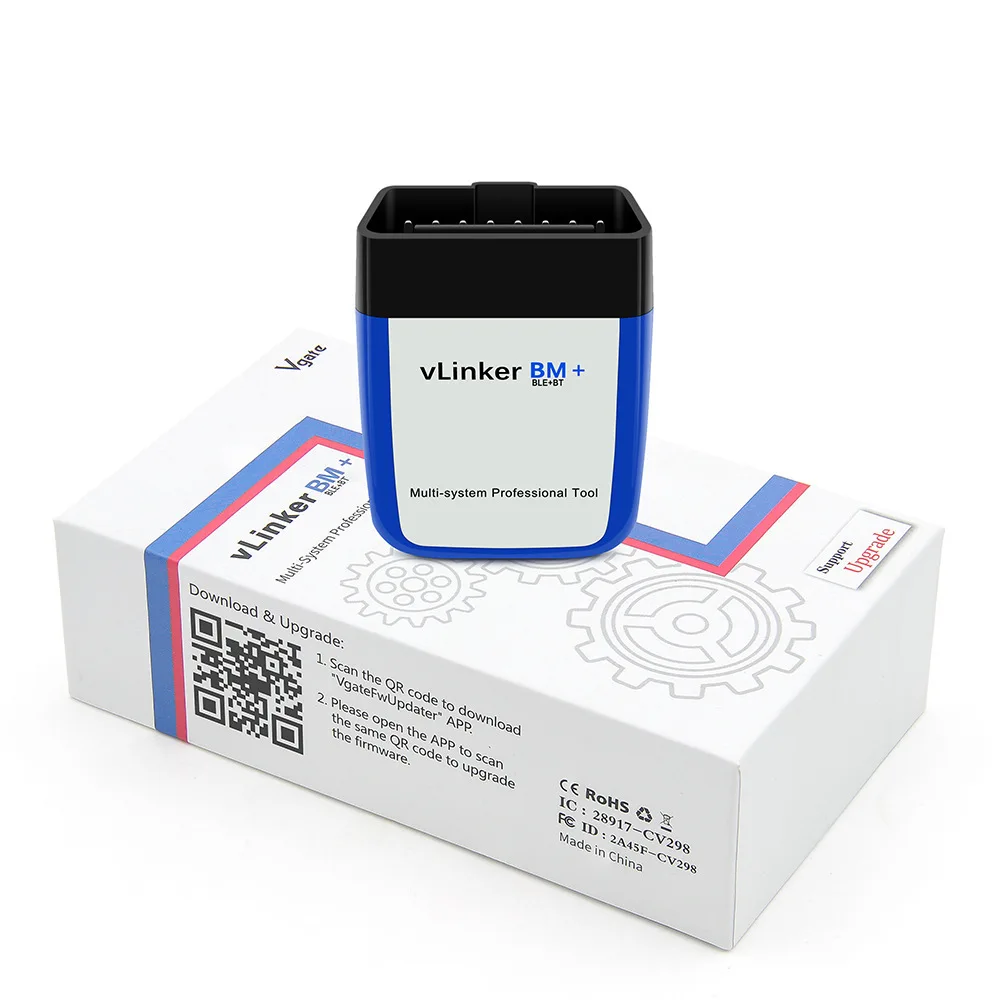 vLinker BM+ BLE Bluetooth .0 OBD2 Scanner OBD Adapter ELM327 V2.2 Auto Code Reader for BMW Coding & Full System Diagnosis