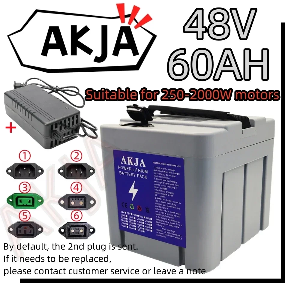 Air fast transportation New Full Capacity Power 18650 Lithium Battery 48V10ah-60ah Lithium Battery Pack Suitable for 250-2000W