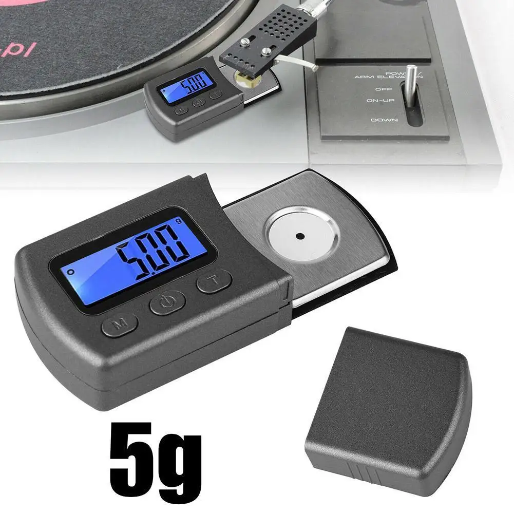 Portable Mini Cantilever Beam Vinyl Record Player Needle Pressure Gauge 0.01g Jewelry Scale Needle Pressure Pound For Tonearm