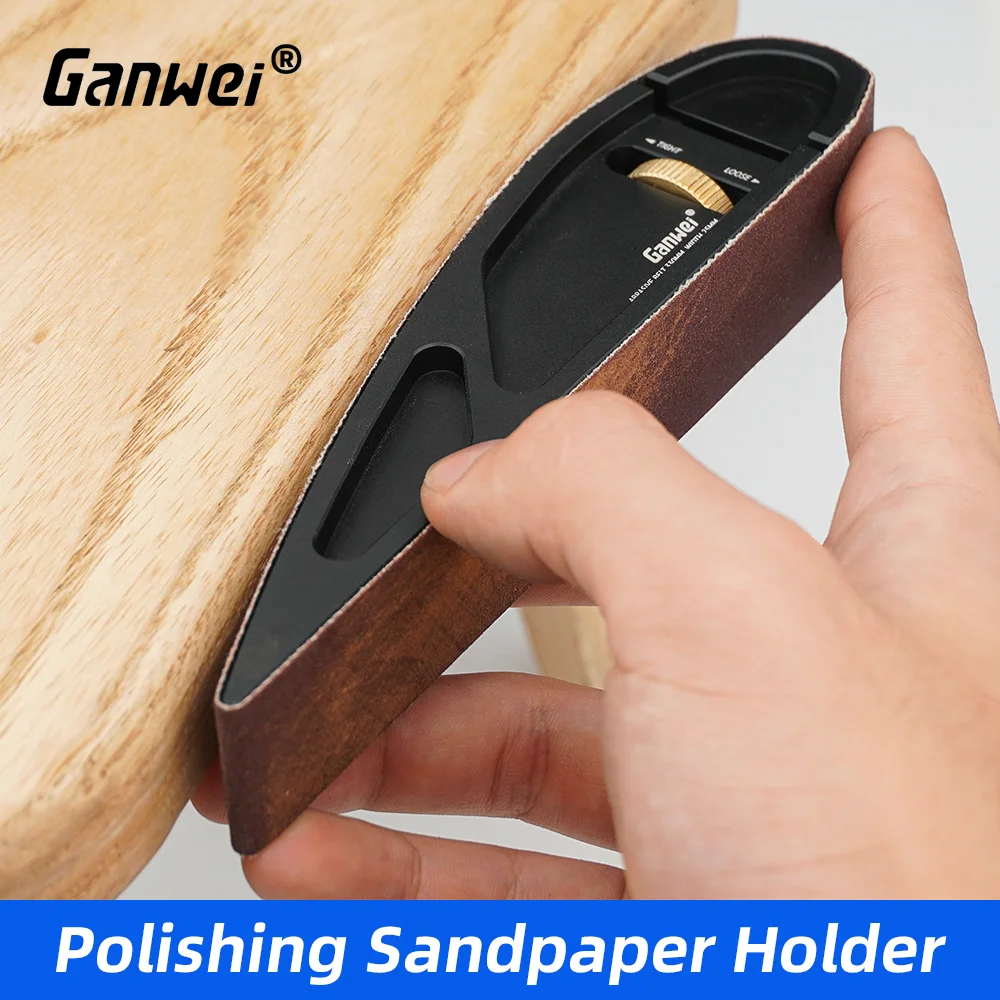 

Sandpaper hand holder adjustable manual curve sanding polishing belt sander sandboard woodworking