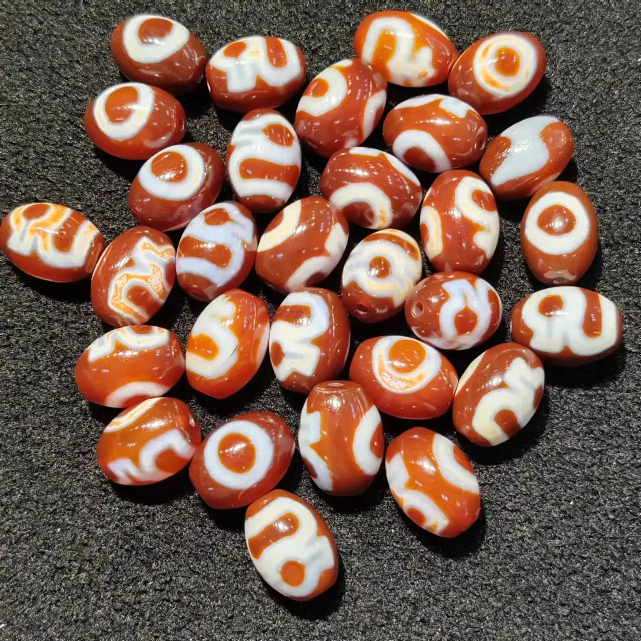 

1 шт., определение инфильтрации Taigong, красное мясо Дзи Далуо, Бог богатства, агат, небесное ожерелье из бисера, кулон, аксессуары «сделай сам»