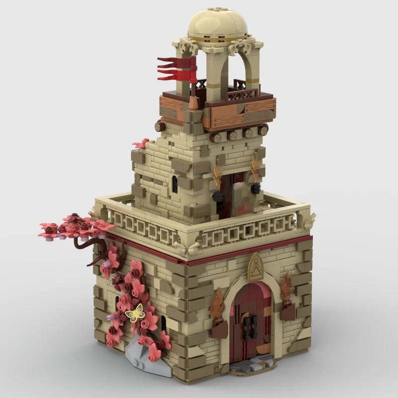 Castelo medieval modelo moc edifício torre árabe modelo tecnologia presente city vista de rua construção diy montagem conjuntos de férias brinquedos
