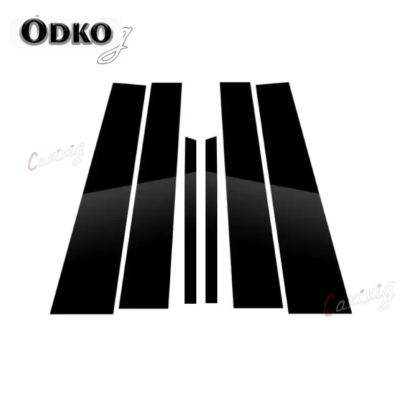 For BMW 1 Series E81 E82 E87 E88 Hatchback 2004-2013 Polished Pillar Posts Gloss Window Trim Cover BC Column Sticker 6PCS view 2