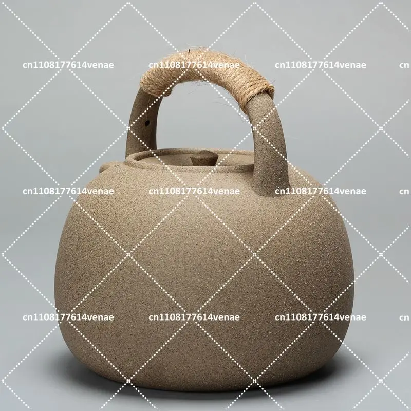 Handmade Rough Pottery Teapot Kettle Heat-Resistant Ceramic Tea Infuser