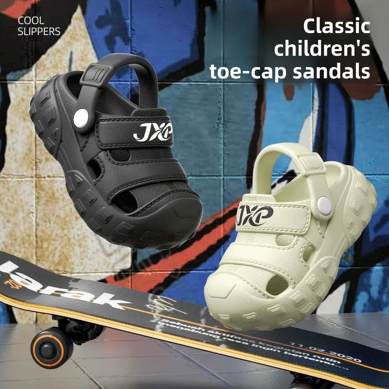 

2026 Summer EVA Kids Clogs Soft Cloud Cushion Slides Cartoon Thick Sole Non‑Slip Outdoor Sandals For Baby Boys Girls