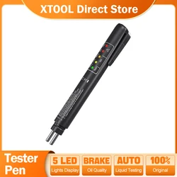 XTOOL-herramienta de diagnóstico de calidad de aceite, 5 luces LED, Pluma de líquido de frenos, Apagado automático, prueba de líquido, probador de líquido de frenos