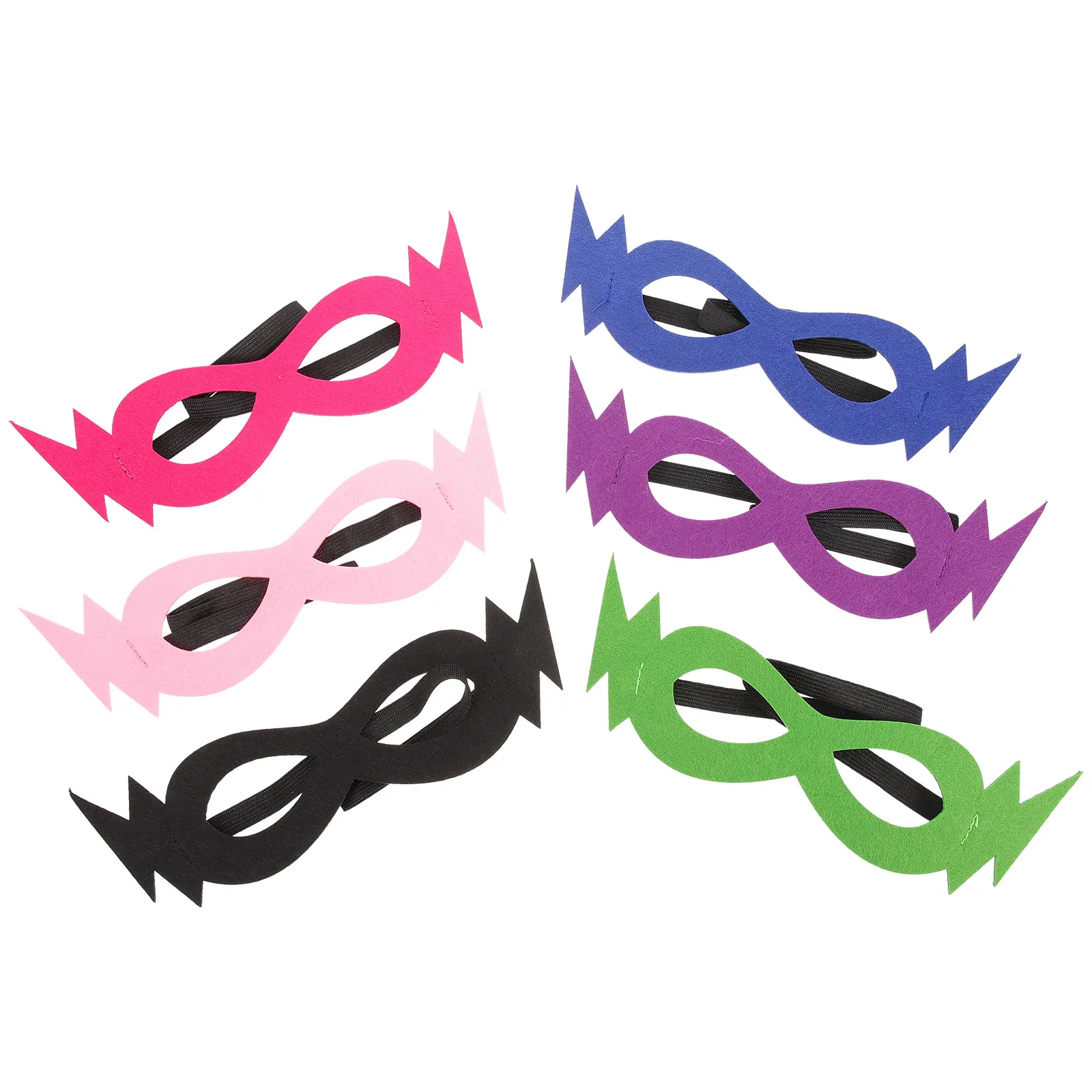 

6pcs Eye Mask Set Soft Halloween Masquerade Superhero Birthday Party Super Masks For Kids Supplies Cosplay Toy